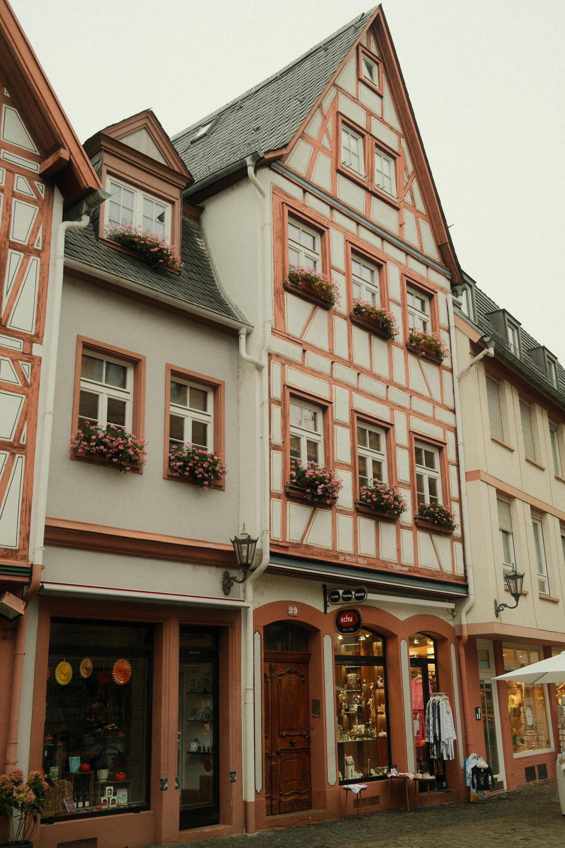 Historic town, Tudor architecture, river, cultural heritage